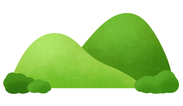 シンプルなふたつの山のイラスト
