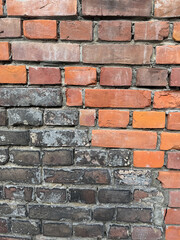 Fototapeta premium wall, brick, texture, red, bricks, old, brown, building, pattern, cement, house, structure, brickwork, brickwall, construction, architecture, stone, abstract, block, brick wall, surface, aged, solid, 