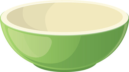 Cute Cartoon Green Bowl Illustration © Nursery