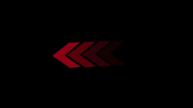 Arrow icon concept animation, arrows sign right  to left icon animation concept, arrow loop animation left direction concept, arrow loading on black background.