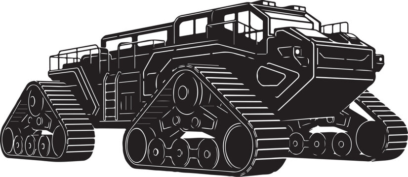 Industrial tracked vehicle, heavy equipment, construction machine, tank tread