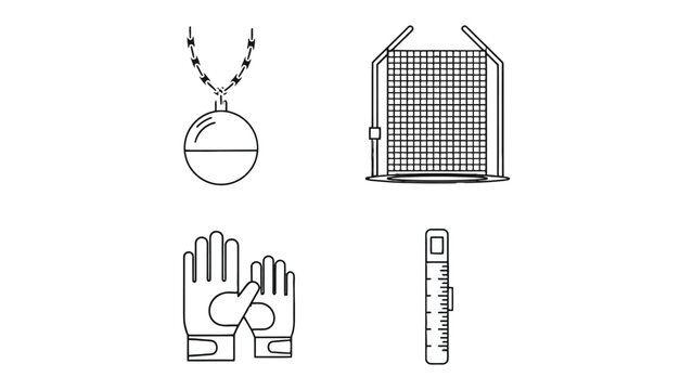 Hammer Throw Equipment Illustration 