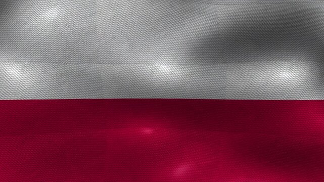 Poland Polish Flag Textured Background Waving
