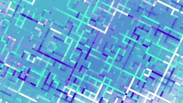 ネットワークを連想させる青いカラフルな幾何学模様の背景　253
