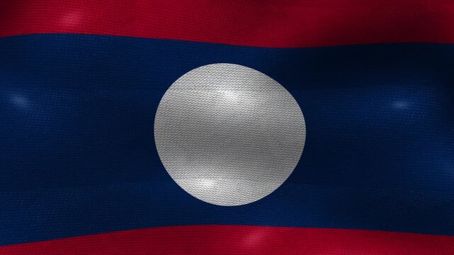 Laos Laotian Flag Textured Background Waving