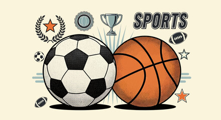 soccer ball and football © Essential Design Lab