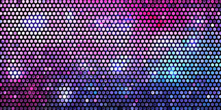 Abstract background of vibrant shimmering purple and blue sequins