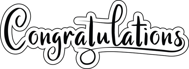 Obraz premium Congratulations text design.