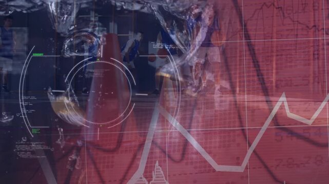 Animation of scope scanning and data processing over diverse basketball players