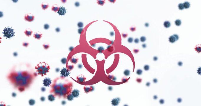 Animation of covid cells and male and female frame