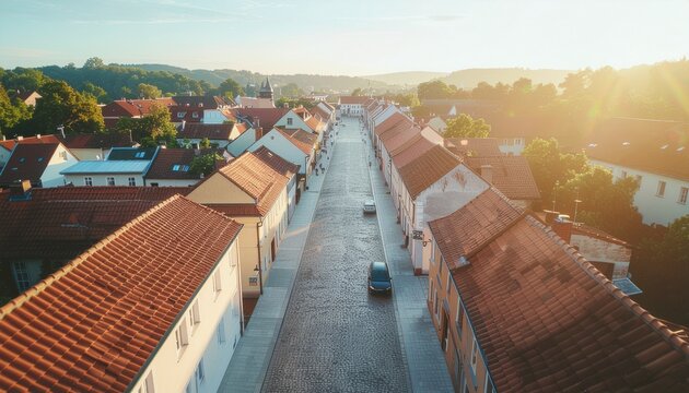 レトロな家が並ぶ街並み