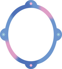 Fototapeta premium Cute Blue Pink Blurry Frame Vector Illustration