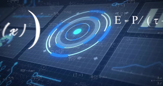 On receiving input pulse, circular multi-ring HUD activating and rotating, visualizing data
