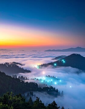 Mountain sunset