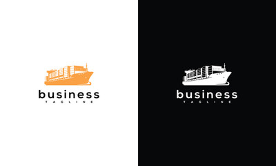 Obraz premium Modern Ship Logo Design Vector
