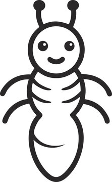 glowworm outline   icon  vector  on white background
