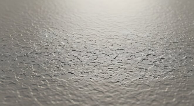 Close-up of rough grey stucco wall lit from above, serene empty interior texture