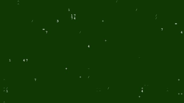 Abstract Decimal Cross Overlay for Digital Technology Effect. Green Screen
