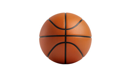 Fototapeta premium Orange basketball with black lines, isolated on transparent background