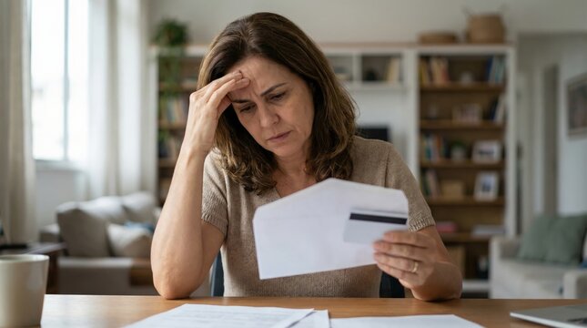 Medical Bill Stress and Payment Worry for Brazilian Middle-Aged Woman