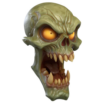 Cartoon Zombie Head