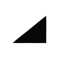 Fototapeta premium Right triangle silhouette icon vector illustration. 