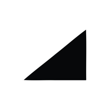 Right triangle silhouette icon vector illustration.
