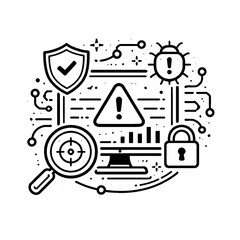 Cybersecurity threats and digital protection, including antivirus, firewall, and data security measures, with a focus on vulnerability detection and prevention © Muhammad