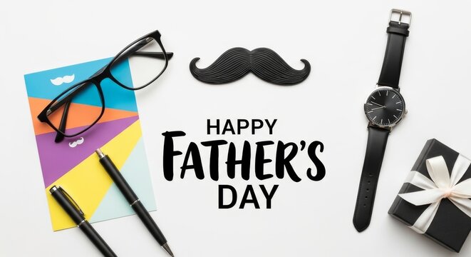 Festive father's day arrangement a celebration of dad with gifts and accessories