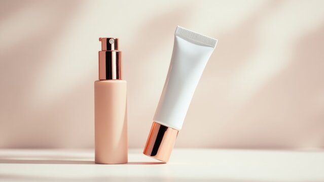 Two tubes of cream placed side by side