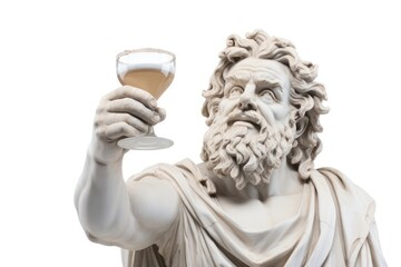 Obraz premium Greek sculpture drinking statue beverage female.