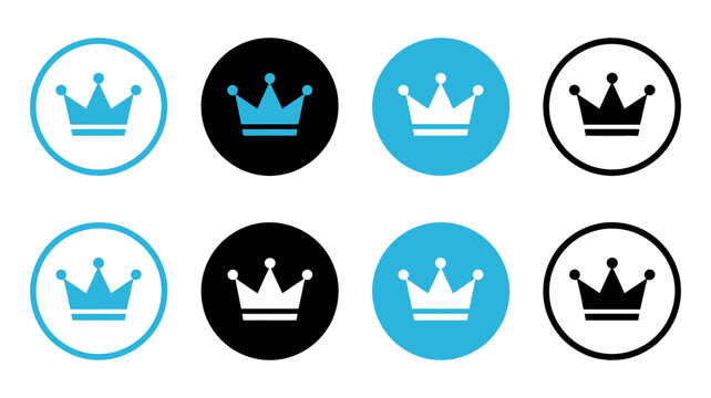 Crown icon premium membership symbol vector illustration luxury royal vip badge elegant award achievement design isolated on white background