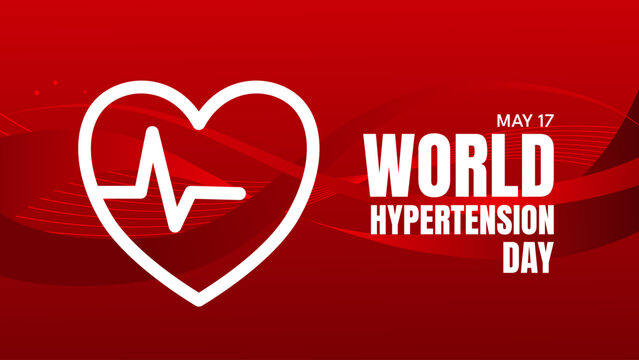 May 17 World Hypertension Day - banner, poster, card - vector illustration