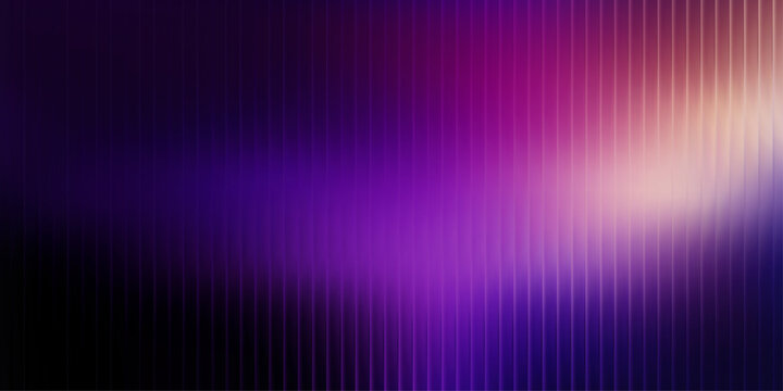 Deep purple glass background, riddle glass effect with smooth ripple flow and subtle fractal highlights, vertical lines, luminous depth. Vector illustration