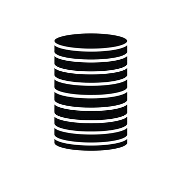 Black and white striped cylinder.