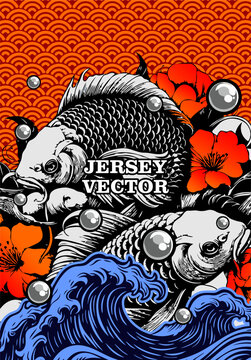 koi fish and wave vector subl...