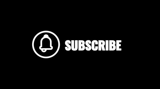 A bell icon paired with the word Subscribe representing a channel subscription prompt, newsletter signup alert, or follow notification button for digital platforms