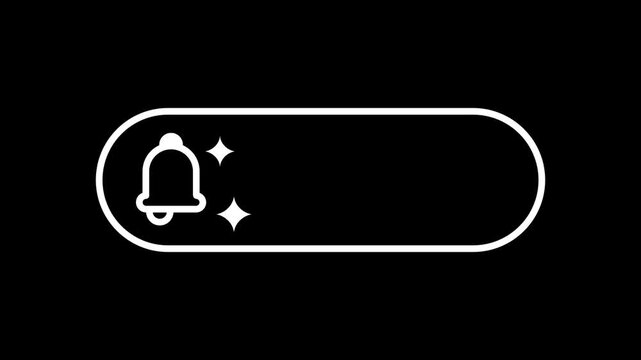 A bell icon with a sparkle star and a search input field inside a rounded pill button representing a smart notification search, alert discovery, or intelligent bell filter tool