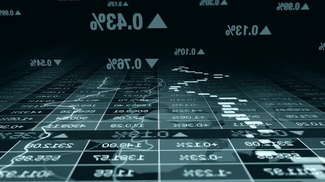 Finance stock market chart diagrams showing data profits numbers