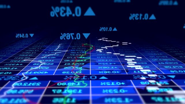 Finance stock market chart diagrams showing data profits numbers