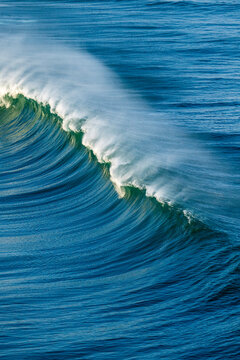 Breaking waves, Garden Route National Park, Western Cape Province, South Africa, Indian Ocean. June, 2024. 