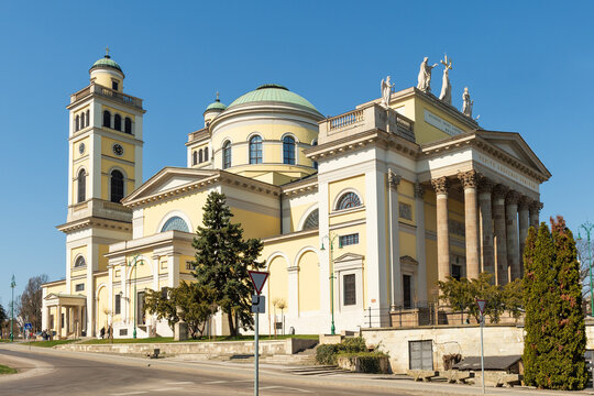 Neoclassical Cathedral Basilica of St. John the Apostle in Eger, Hungary