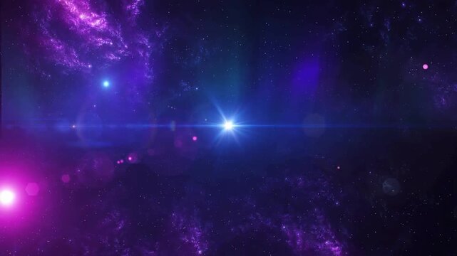 Vibrant purple, blue galaxy background, cosmic neon lights, space texture, astronomy visual effects
