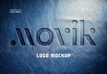Debossed Leather Logo Mockup