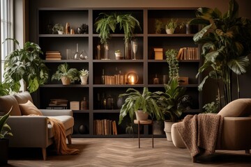 Obraz premium Living room architecture plant furniture.