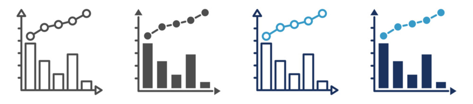 pareto chart multi purpose icon set