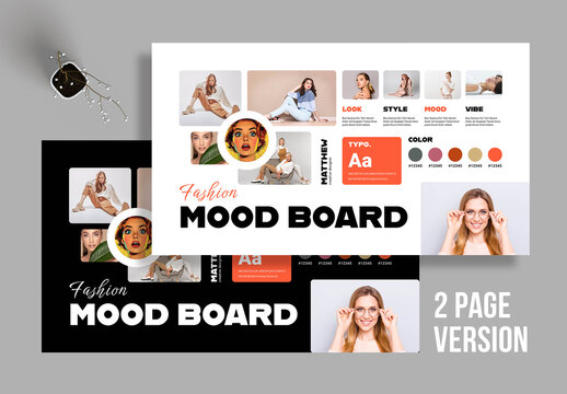 Creative Fashion Mood Board Template Layout