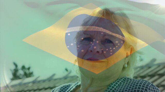 Animation of flag of uruguay waving over surgeon in operating flag