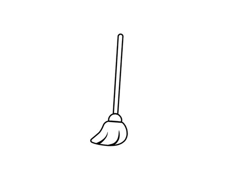 hand drawn animation of a floor mop