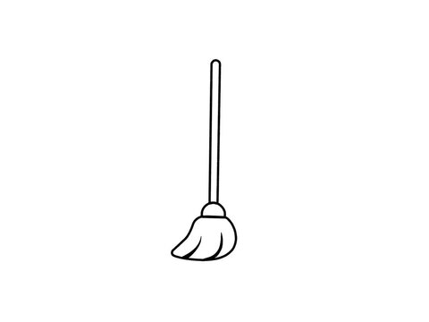 hand drawn animation of a floor mop